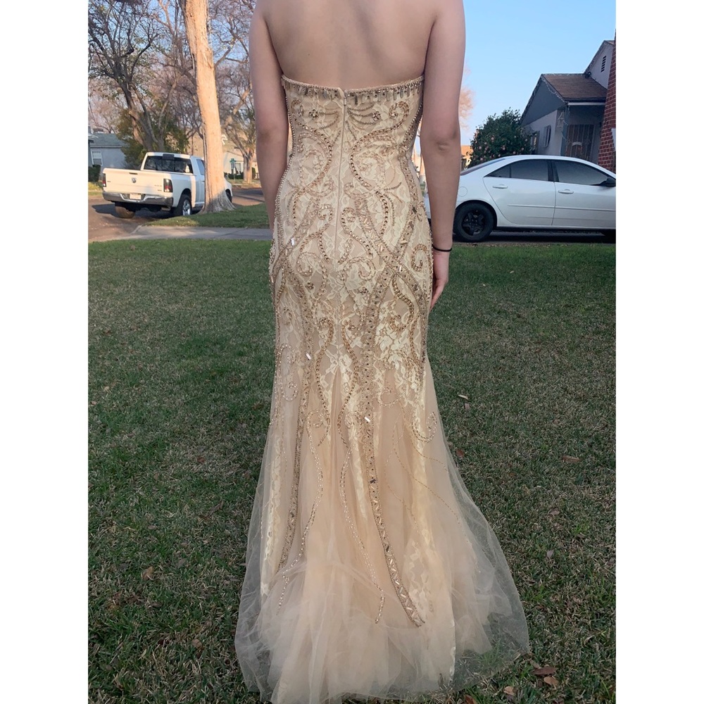 Prom gold dress - Picture 3 of 5
